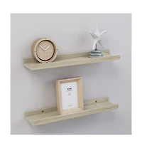 vidaXL Wall Shelves 2 pcs Sonoma Oak 15.7"x3.5"x1.2"