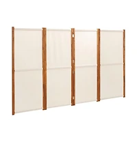 vidaXL 4-Panel Room Divider Cream White 110.2"x70.9"