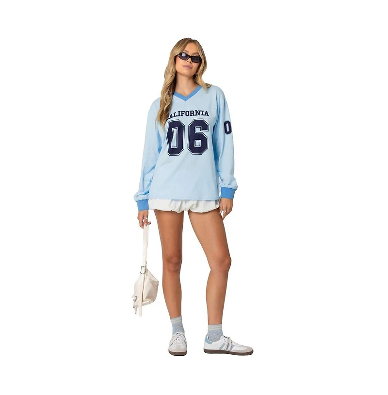 Edikted Womens 06 Oversized Long Sleeve T Shirt