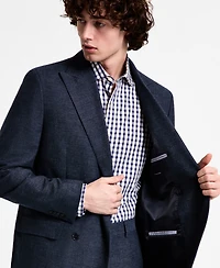 Tommy Hilfiger Men's Modern Fit Double Breasted Linen Suit Jacket
