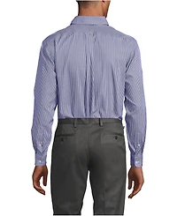 Lands' End Big & Tall Traditional Fit Pattern No Iron Supima Pinpoint Buttondown Collar Dress Shirt