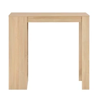 vidaXL Bar Table with Shelf Oak 43.3"x19.7"x40.6"