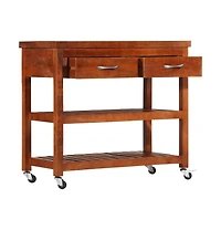 vidaXL Kitchen Trolley 39.4"x18.9"x35" Solid Wood Acacia