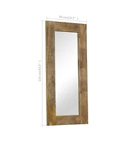 vidaXL Mirror Solid Mango Wood 19.7"x43.3"