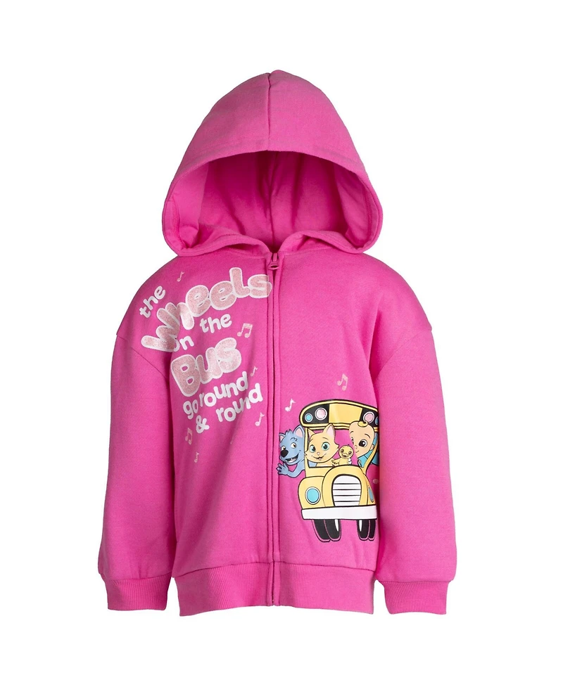 CoComelon Baby Girls Jj Fleece Zip Up Hoodie to