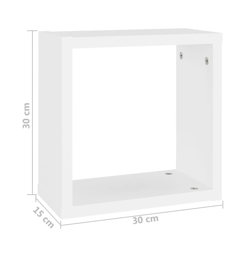 vidaXL Wall Cube Shelves 4 pcs White 11.8"x5.9"x11.8"