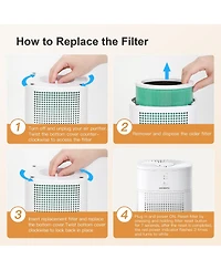 Morento HY1800 Genuine Air Purifier Replacement Filter, H13 Ture Hepa Filter for HY1800 Air Purifer, Efficiency Activated Carbon, Pack