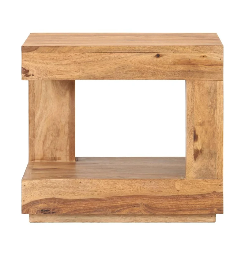 Coffee Table 17.7"x17.7"x15.7" Solid Wood Acacia