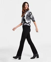 Jones New York Women's Lexington Mid Rise Straight Leg Denim Jeans