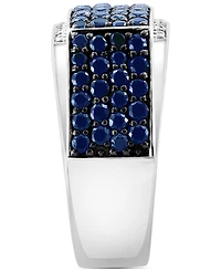 Effy Men's Ruby (2-1/2 ct. t.w.) & Diamond (1/10 Ring Sterling Silver