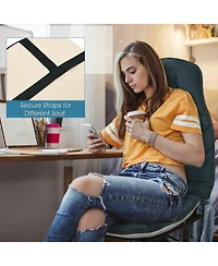 Skonyon Seat Cushion Massager with Heat and 6 Vibration Motors for Home