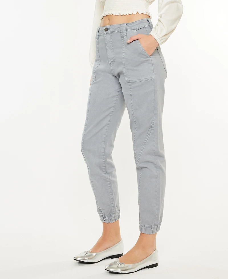 Kancan Women's High Rise Denim Jogger Pants