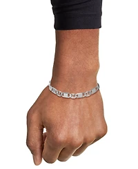 Italian Silver Men's Textured Mixed Mariner Link Chain Bracelet in 14k Gold-Plated Sterling Silver