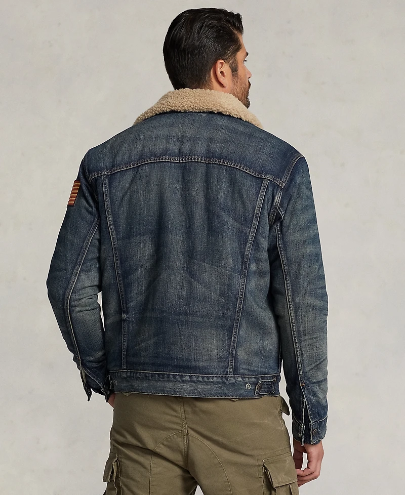 Polo Ralph Lauren Men's Big & Tall Fleece-Lined Denim Trucker Jacket