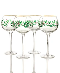 Lenox Holiday Wine Glasses, Set of 4