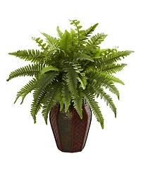 Slickblue Boston Fern Artificial Plant in Decorative Planter