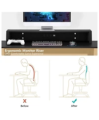 Skonyon All-in-One Professional Gaming Desk with Cup and Headphone Holder