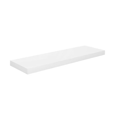 Floating Wall Shelf High Gloss White 31.5"x9.3"x1.5" Mdf