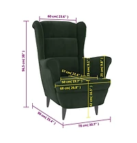 Armchair Dark Green Velvet