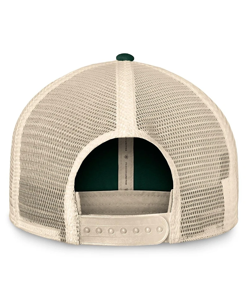 Top of the World Men's Green Michigan State Spartans Heritage Waylon Trucker Adjustable Hat