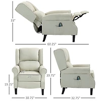 Homcom Massage Recliner Sofa with Heat Function, Remote Control