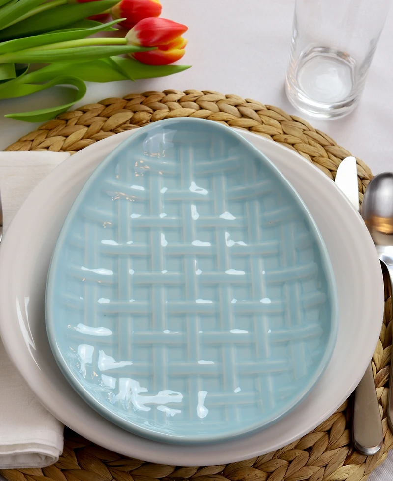 Fiesta Embossed Egg Plate
