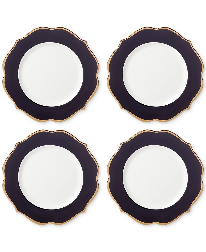 Lenox Contempo Luxe Black Accent Plates, Set Of 4