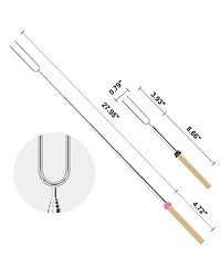 Cowin Roasting Sticks Stainless Steel Extendable 32in 12 Piece Set