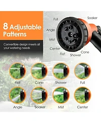 Givimo 98ft Wall Mounted Retractable Garden Hose Reel with Hose Nozzle and Auto Rewind