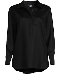 Lands' End Plus Twill Tencel Fiber Popover Shirt