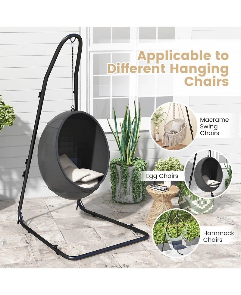Givimo Hammock Chair Stand Adjustable Swing Chair Stand with Safety Hook and Sturdy Chain