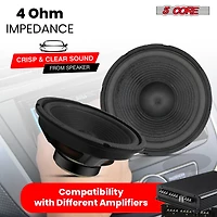 5 Core 8 Inch Subwoofer Speaker 500W Peak 4 Ohm Replacement Car door Bass Sub Woofer - 4 Pcs