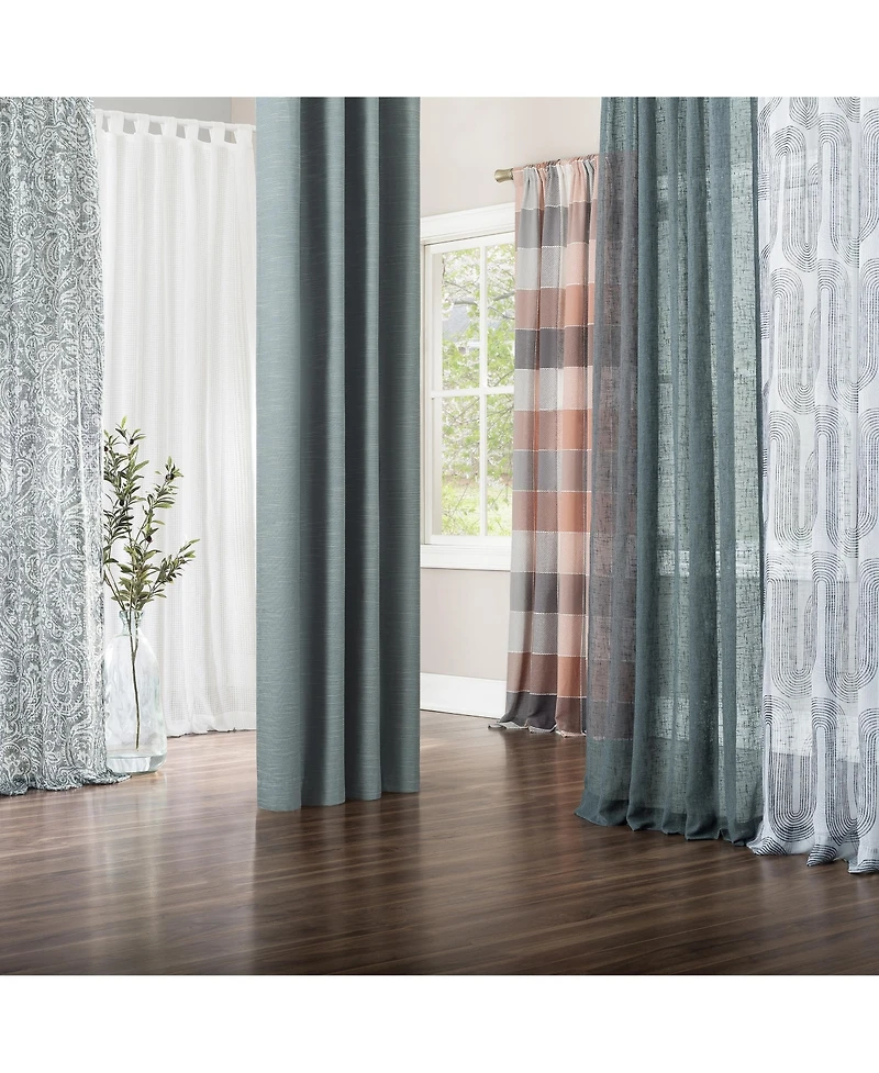 Textured Linen Blend Total Blackout Grommet Top Curtain