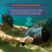Yamaha JetPod Pro Underwater Dive SeaScooter with Action Camera Mount Foldable Handles