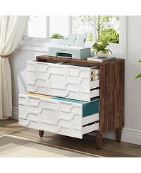 Tribesigns 2-Drawer File Cabinet, Lateral Filing Office Storage Printer Stand with Drawer for Home