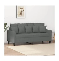 vidaXL 2-Seater Sofa Dark Gray 55.1" Fabric