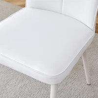 Streamdale White Pu Leather Dining Chairs (Set of 4)