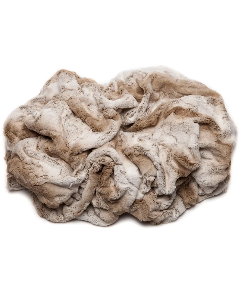 Chanasya Premium Faux Fur Ombre Throw Blanket - Super Soft