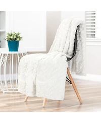 Chanasya Premium Soft Cloud Faux Fur Throw Blanket - Plush, Sherpa & Minky 50" x 65” Orange