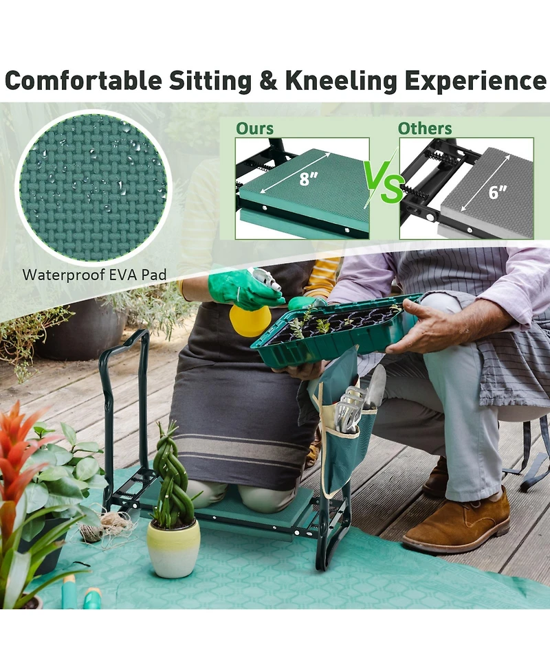 Givimo Folding Sturdy Garden Kneeler Pad and Cushion Seat