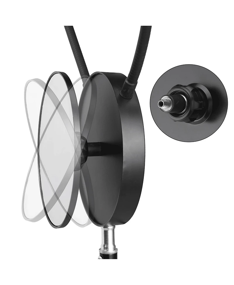2 Pack 7" Dual Led Ring Light Dimmable Stand Phone Holder Makeup Selfie Vlog