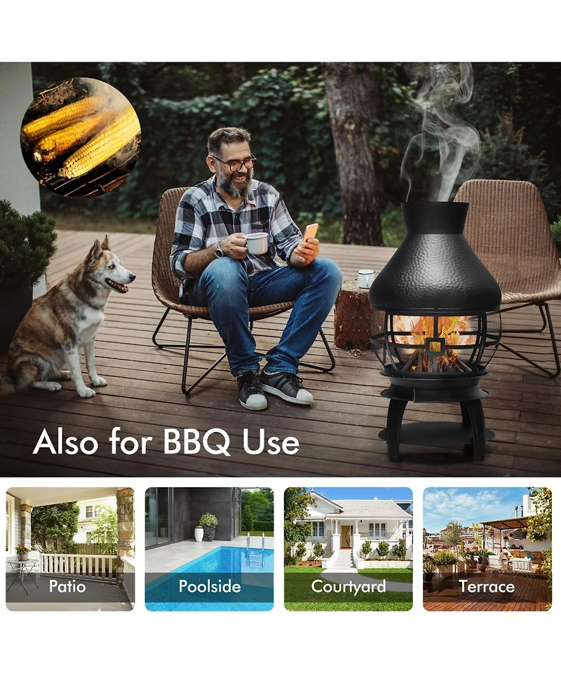 Inolait Patio Wood Burning Chimneys Fireplace