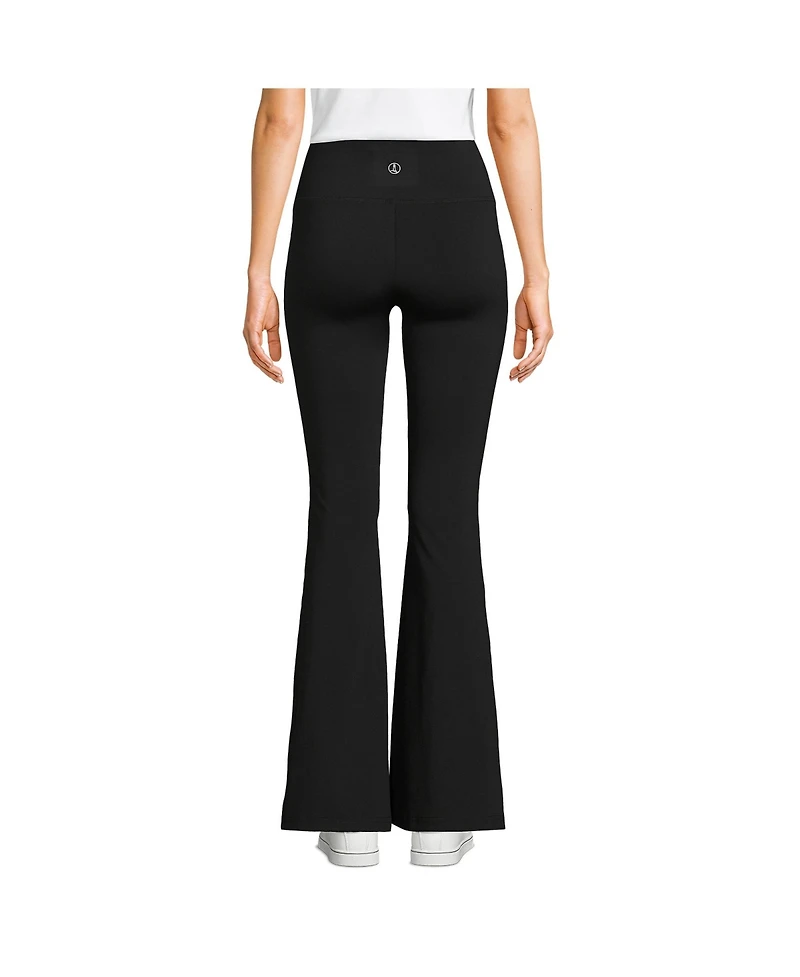 Lands' End Women's Petite Active Hi Impact High Rise Slim Flare Pants