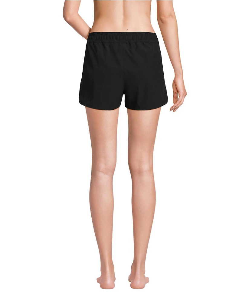Lands' End Women's 3" Packable Cover-up Swim Shorts