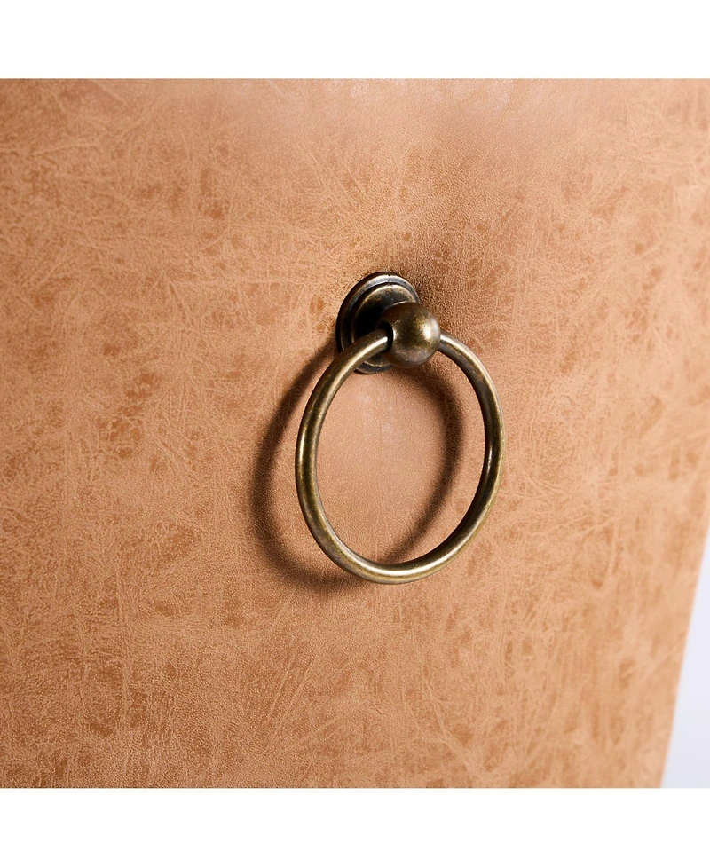 Simplie Fun Retro & Adjustable Pu Swivel Barstools (Orange, 2-Pack