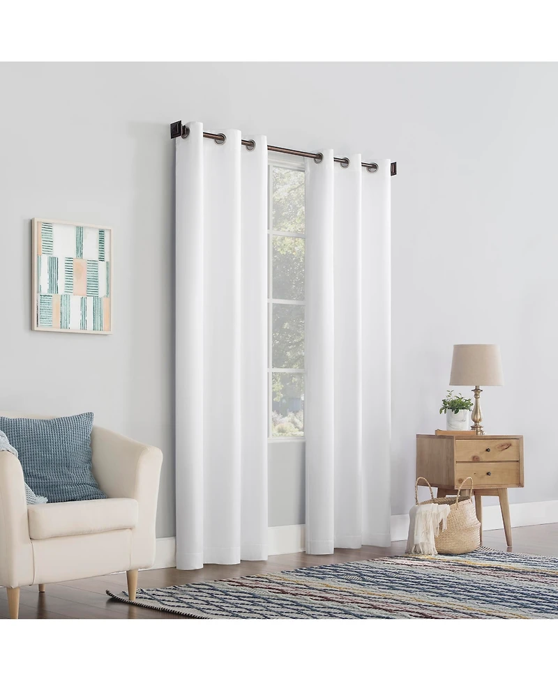 Lindstrom Textured Draft Shield Fleece Insulated Room Darkening Grommet Curtain Panel