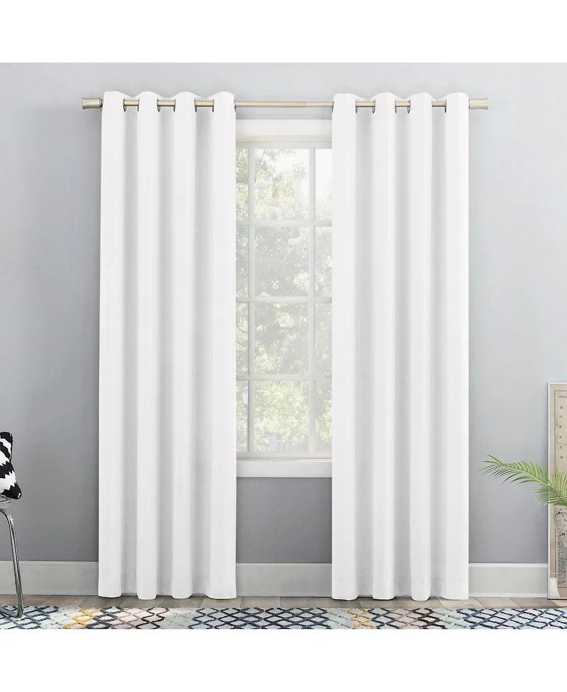 Grant Modern Glam Semi-Sheer Grommet Curtain Panel