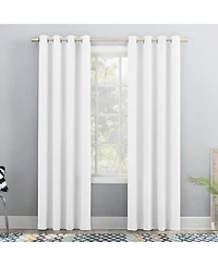 Grant Modern Glam Semi-Sheer Grommet Curtain Panel