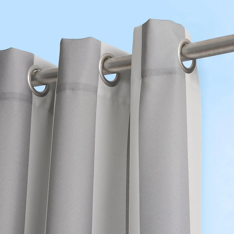 Valencia Cabana Stripe Indoor/Outdoor Uv Protectant Room Darkening Grommet Curtain Panel