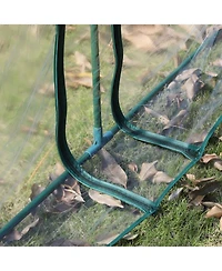 Mini Greenhouse: 11' x 3' x 2.5', Portable with Steel Frame